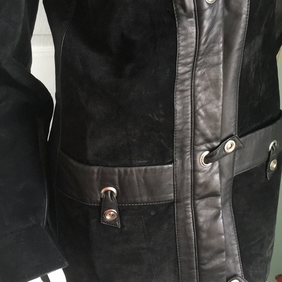 Michaela Fur leather Coat Jacket OMG so Chic - Picture 5 of 12